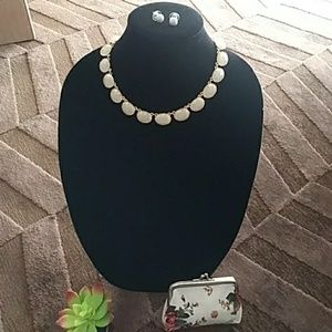 Creme Rhinestone Necklace